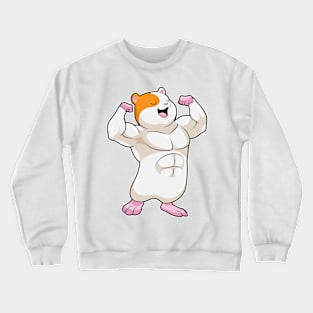 Hamster as Bodybuilder with big Muscles Crewneck Sweatshirt